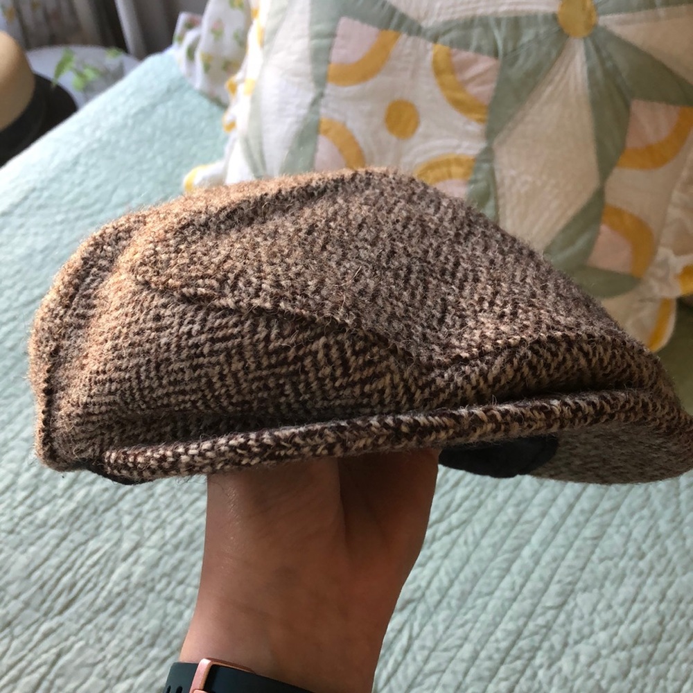 vintage tweed newsboy cap